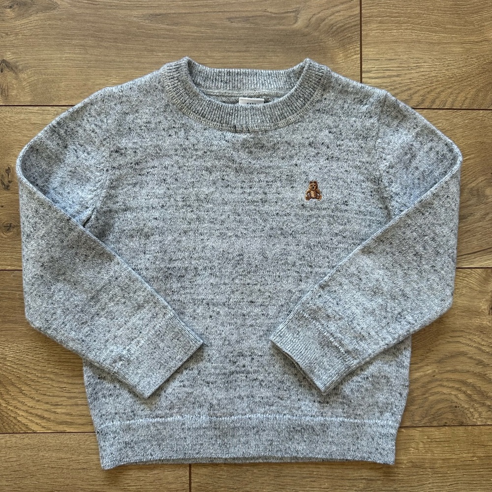 GAP Baby & Toddler Crewneck Sweater | 4T | Light Heather Gray | Brannan Bear